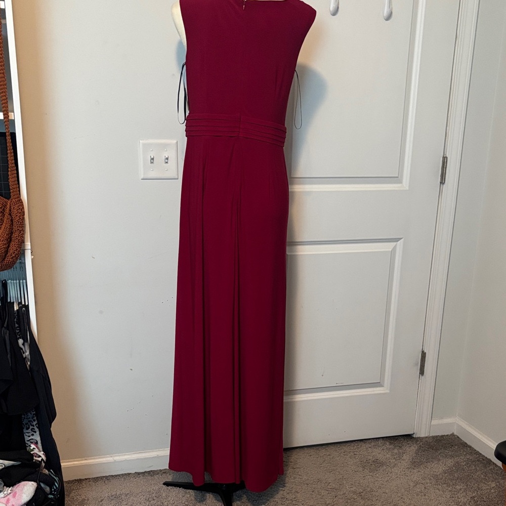Ellen Tracy One Shoulder Red Dress Formal NWT - Picture 5 of 8